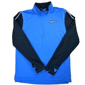 Nike Running Flex Wild Run Element 1/4 Zip Mens Top Medium Blue Pullover CJ5824
